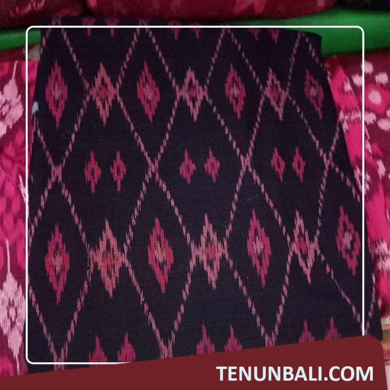 Kain Endek Motif Rangrang Warna Hitam