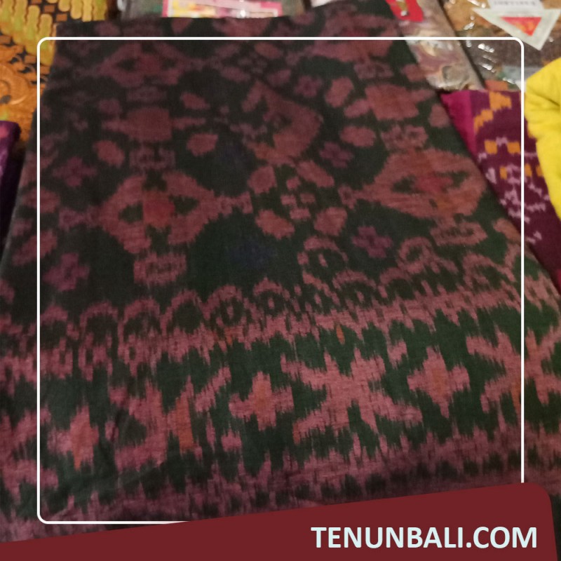 Kain Endek Motif Songket Warna Hitam