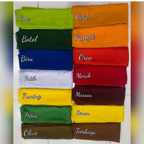 Selendang Sifon Berbagai Warna Menarik