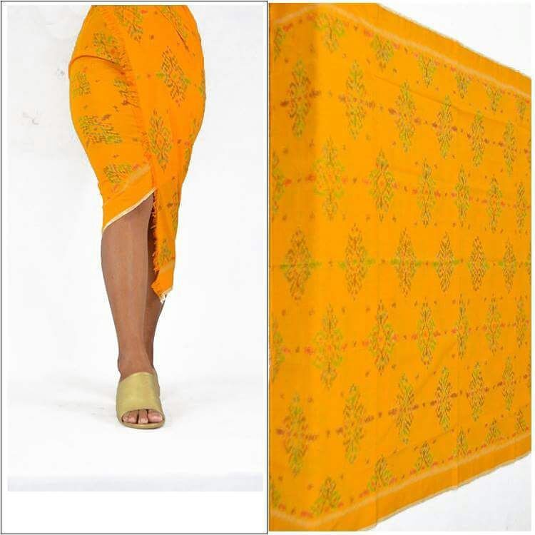 Tenun Endek Bali Premium Warna Kuning