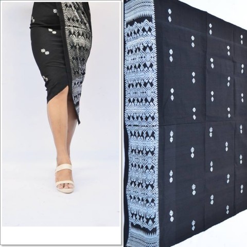 Tenun Songket Singaraja Warna Hitam Doff