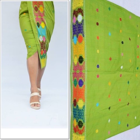 Tenun Songket Singaraja Warna hijau Tua