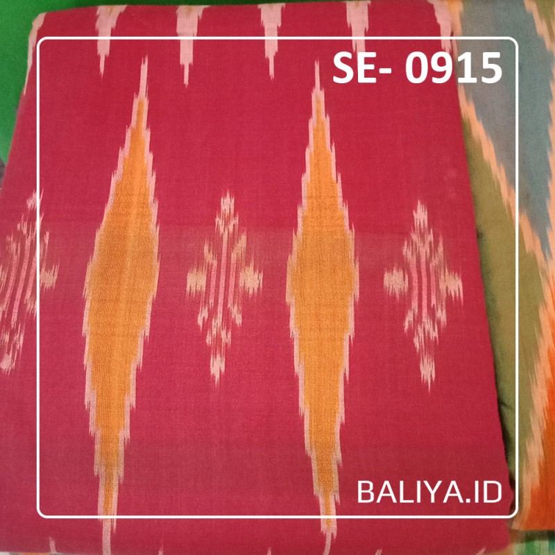 bahan seragam endek bali warna Pink