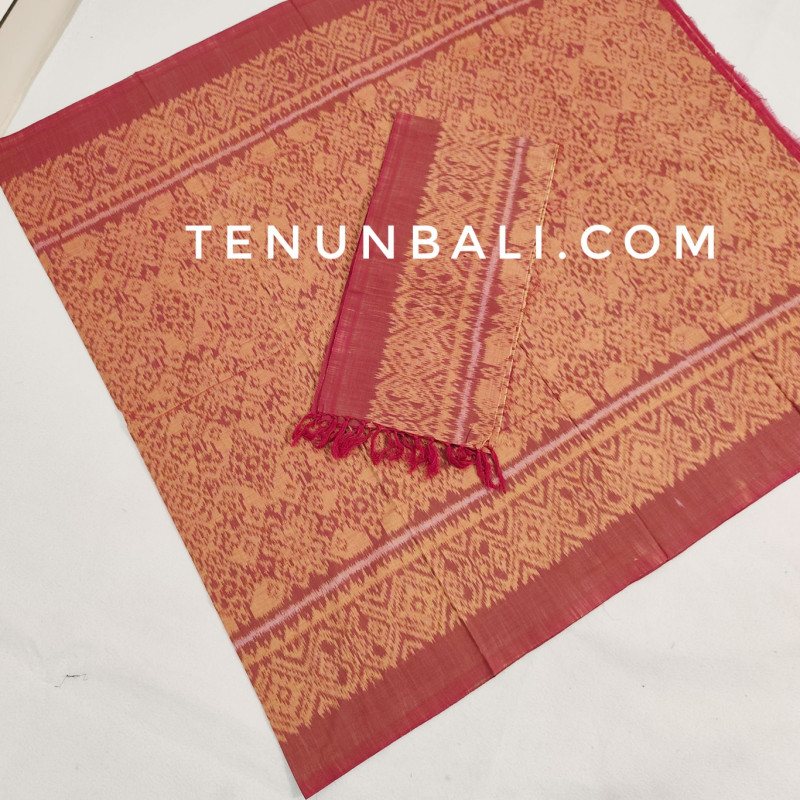endek catri warna maroon tenunbali