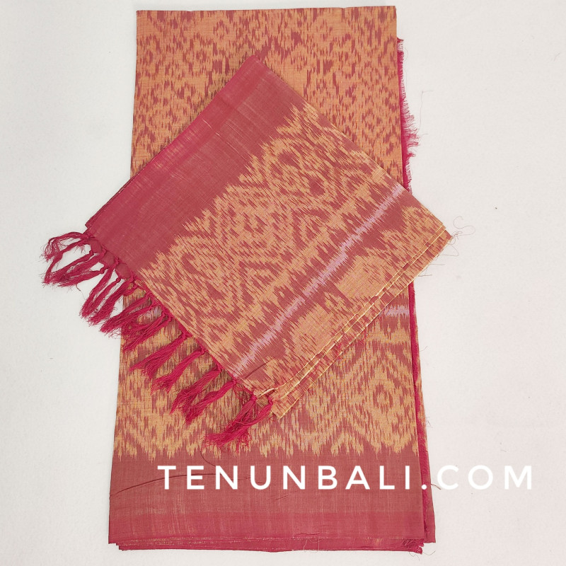endek catri warna merah bata