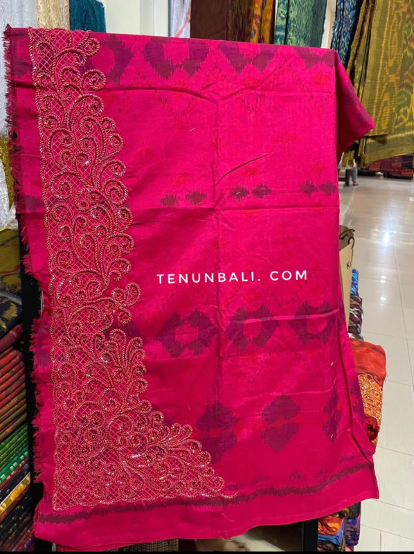 endek terbaru warna pink2 tenunbali