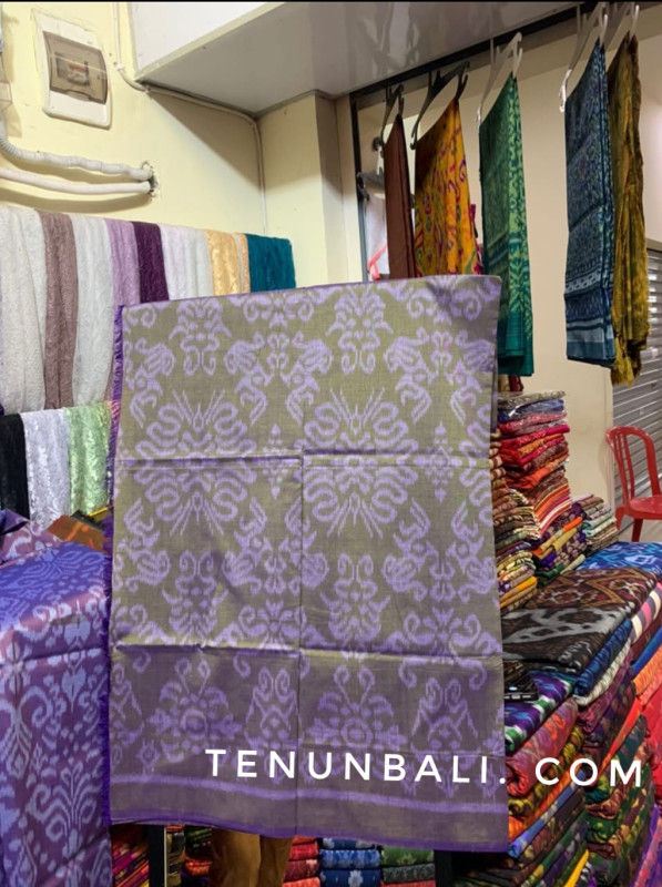 endek terbaru warna ungu tenunbali