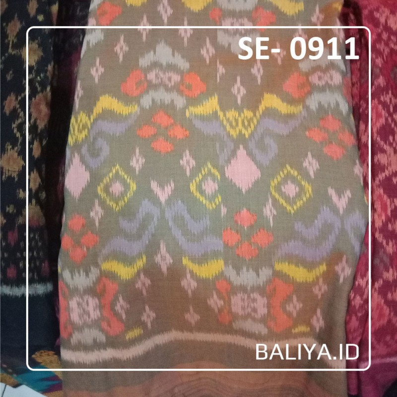 kain endek meteran warna pastel