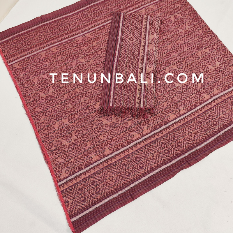 kamen endek catri warna burgundy tenunbali