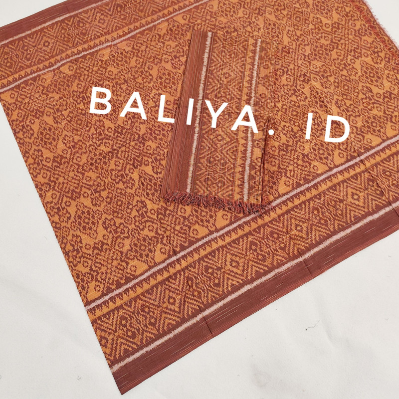 kamen endek catri warna coklat baliya