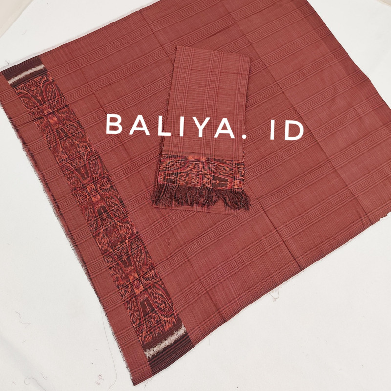 kamen endek dobol warna coklat baliya