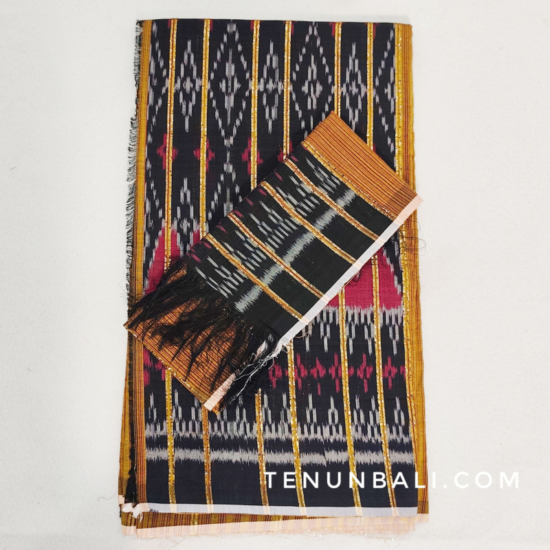 motif endek banyumas gold tenunbali