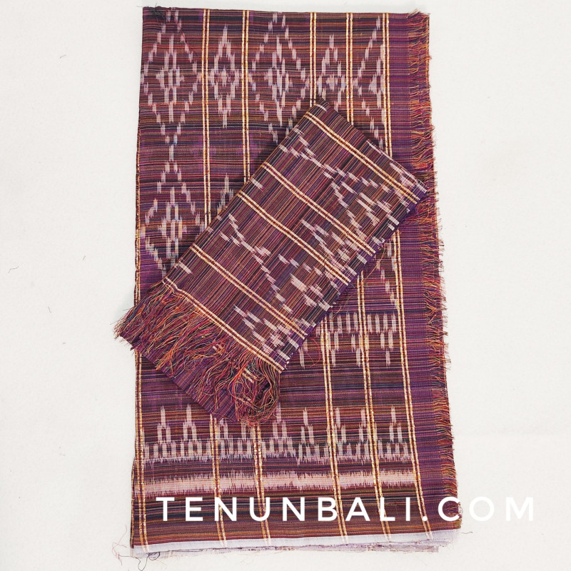 motif endek banyumas ungu tenunbali