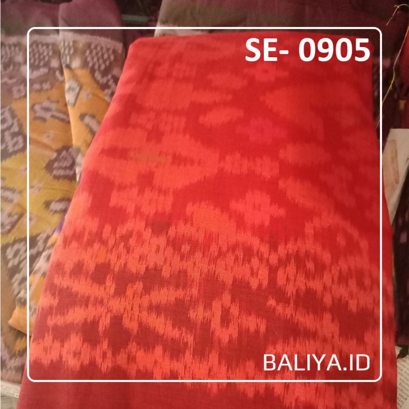 seragam endek keluarga warna orange